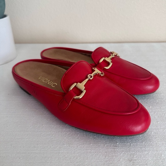 Vionic Adeline Res Leather Orthotic Mules Women’s 7 - Picture 3 of 12